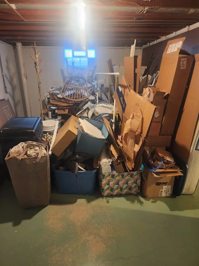 Roll-off dumpster container at job site for 20 Yard Dumpster Rental in Reading